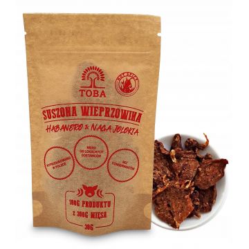 Toba Suszona Wieprzowina Habanero & Naga Jolokia 30g