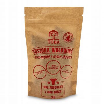 Toba Suszona Wołowina Habanero & Naga Jolokia 30g