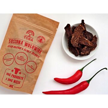 Toba Suszona Wołowina Habanero & Naga Jolokia 30g