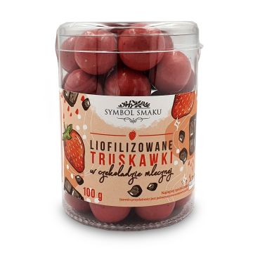 Symbol Smaku Truskawki Liofilizowane w Czekoladzie 100g