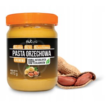 Nutura Pasta Orzechowa Kremowa 470g