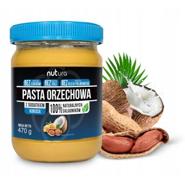 Nutura Pasta Orzechowa z Kokosem 470g