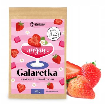 Krukam Galaretka Wegańska Truskawkowa 20g