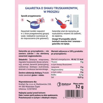 Krukam Galaretka Truskawkowa 32g