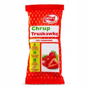 Crispy Natural Suszone Chipsy z Truskawki 10g