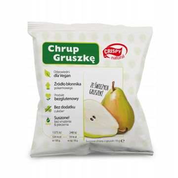 Crispy Natural Chipsy Suszone z Gruszki 18g