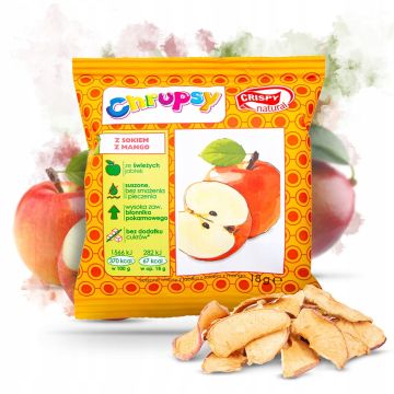 Crispy Natural Suszone Jabłka z Sokiem Mango 18g