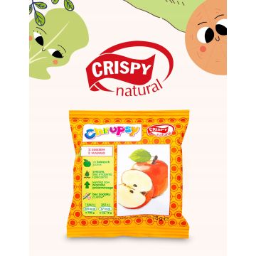 Crispy Natural Suszone Jabłka z Sokiem Mango 18g