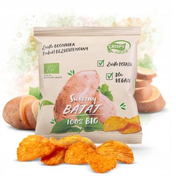 Crispy Natural Suszone Bataty BIO 18g