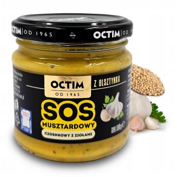 Octim Sos Musztardowy Czosnkowy z Ziołami 180g