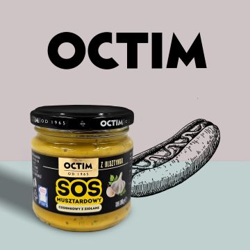 Octim Sos Musztardowy Czosnkowy z Ziołami 180g